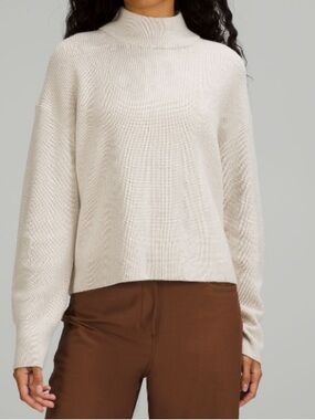 lululemon athletica Merino Wool Blend Rib Turtleneck Sweater